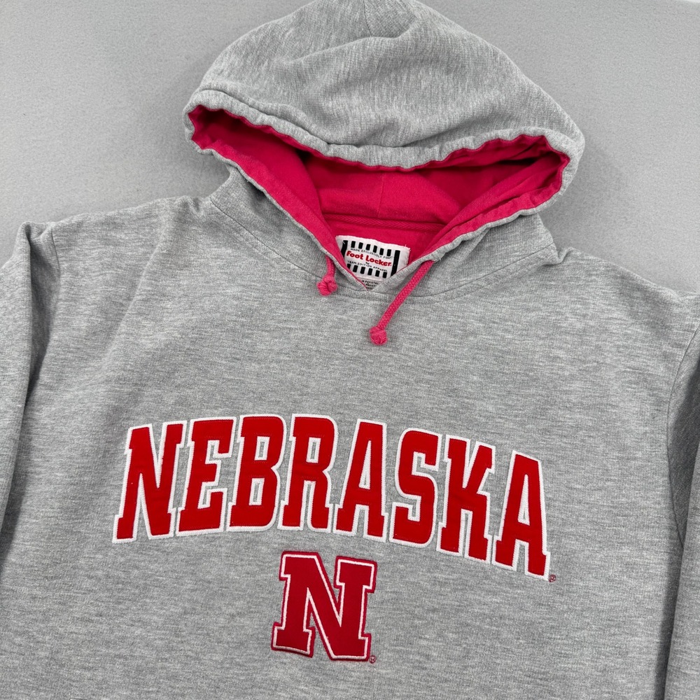 VTG Y2K Nebraska Cornhuskers Huskers Hoodie Foot Locker Team Edition Blank‎ XL